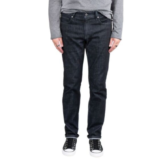 DSTLD Men's Slim Straight Jeans Size 34 Dark Wash Rigid Denim - Picture 1 of 10